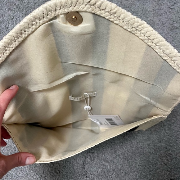 Shiraleah Straw Woven Envelope Clutch Bag - black, beige, tan - Picture 6 of 7